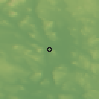 Shaded relief of the 42 km around Överkalix, drawn from the GMTED2010 grid