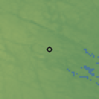 Shaded relief of the 46 km around Överum, drawn from the GMTED2010 grid