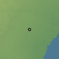 Shaded relief of the 47 km around Påryd, drawn from the GMTED2010 grid