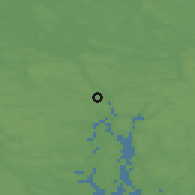 Shaded relief of the 46 km around Pershagen, drawn from the GMTED2010 grid