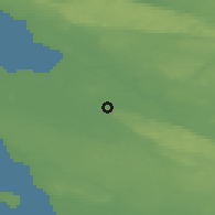 Shaded relief of the 47 km around Åstorp, drawn from the GMTED2010 grid