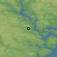 Shaded relief of the 44 km around Ramvik, drawn from the GMTED2010 grid