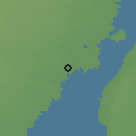 Shaded relief of the 47 km around Rinkabyholm, drawn from the GMTED2010 grid