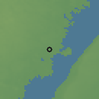 Shaded relief of the 47 km around Rockneby, drawn from the GMTED2010 grid