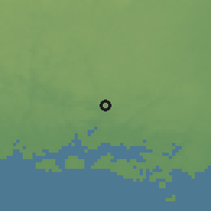 Shaded relief of the 47 km around Rödeby, drawn from the GMTED2010 grid