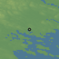 Shaded relief of the 43 km around Rosvik, drawn from the GMTED2010 grid
