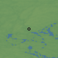Shaded relief of the 46 km around Åkersberga, drawn from the GMTED2010 grid