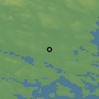 Shaded relief of the 43 km around Rutvik, drawn from the GMTED2010 grid
