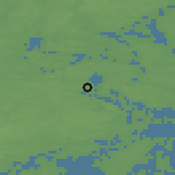 Shaded relief of the 46 km around Saltsjöbaden, drawn from the GMTED2010 grid