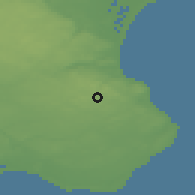 Shaded relief of the 47 km around Sankt Olof, drawn from the GMTED2010 grid