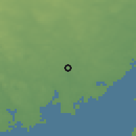 Shaded relief of the 43 km around Sävar, drawn from the GMTED2010 grid