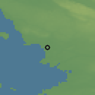 Shaded relief of the 47 km around Saxtorpsskogen, drawn from the GMTED2010 grid
