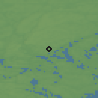 Shaded relief of the 46 km around Skärgårdsstad, drawn from the GMTED2010 grid