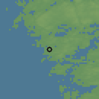 Shaded relief of the 46 km around Skärhamn, drawn from the GMTED2010 grid