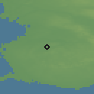 Shaded relief of the 47 km around Bara, drawn from the GMTED2010 grid