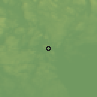 Shaded relief of the 46 km around Slottsbron, drawn from the GMTED2010 grid