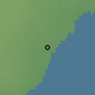 Shaded relief of the 47 km around Söderåkra, drawn from the GMTED2010 grid