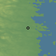 Shaded relief of the 45 km around Söderhamn, drawn from the GMTED2010 grid
