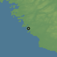 Shaded relief of the 47 km around Södra Näs, drawn from the GMTED2010 grid