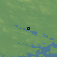 Shaded relief of the 43 km around Södra Sunderbyn, drawn from the GMTED2010 grid