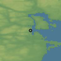 Shaded relief of the 44 km around Stockvik, drawn from the GMTED2010 grid