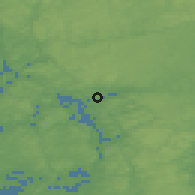 Shaded relief of the 46 km around Sunningen, drawn from the GMTED2010 grid