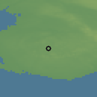 Shaded relief of the 47 km around Svedala, drawn from the GMTED2010 grid
