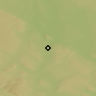 Shaded relief of the 44 km around Svenstavik, drawn from the GMTED2010 grid