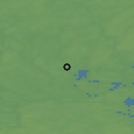 Shaded relief of the 46 km around Täby, drawn from the GMTED2010 grid