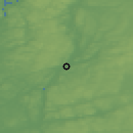 Shaded relief of the 46 km around Tollered, drawn from the GMTED2010 grid