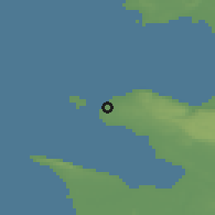 Shaded relief of the 47 km around Torekov, drawn from the GMTED2010 grid