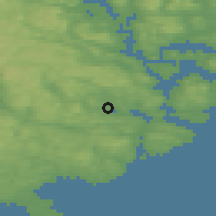 Shaded relief of the 44 km around Älandsbro, drawn from the GMTED2010 grid