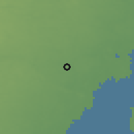 Shaded relief of the 47 km around Trekanten, drawn from the GMTED2010 grid