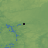 Shaded relief of the 46 km around Uddevalla, drawn from the GMTED2010 grid