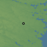 Shaded relief of the 46 km around Valdemarsvik, drawn from the GMTED2010 grid