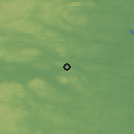 Shaded relief of the 45 km around Bergvik, drawn from the GMTED2010 grid
