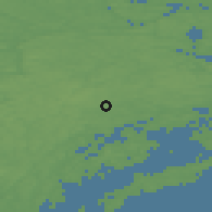 Shaded relief of the 46 km around Västerhaninge, drawn from the GMTED2010 grid