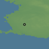 Shaded relief of the 47 km around Västra Ingelstad, drawn from the GMTED2010 grid
