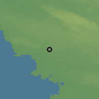 Shaded relief of the 47 km around Billeberga, drawn from the GMTED2010 grid