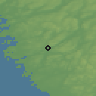 Shaded relief of the 47 km around Veddige, drawn from the GMTED2010 grid