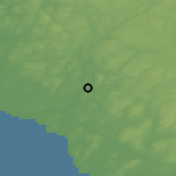 Shaded relief of the 47 km around Vessigebro, drawn from the GMTED2010 grid