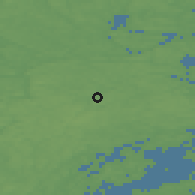 Shaded relief of the 46 km around Vidja, drawn from the GMTED2010 grid