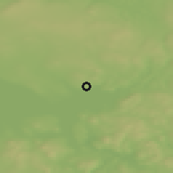 Shaded relief of the 45 km around Vikarbyn, drawn from the GMTED2010 grid