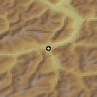 Shaded relief of the 51 km around Bonaduz, drawn from the GMTED2010 grid
