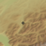 Shaded relief of the 51 km around Broc, drawn from the GMTED2010 grid