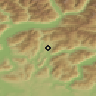 Shaded relief of the 51 km around Canobbio, drawn from the GMTED2010 grid