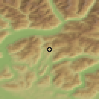 Shaded relief of the 51 km around Capriasca, drawn from the GMTED2010 grid
