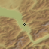 Shaded relief of the 51 km around Aigle, drawn from the GMTED2010 grid