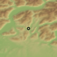 Shaded relief of the 51 km around Caslano, drawn from the GMTED2010 grid