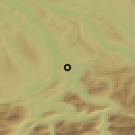 Shaded relief of the 51 km around Cham, drawn from the GMTED2010 grid